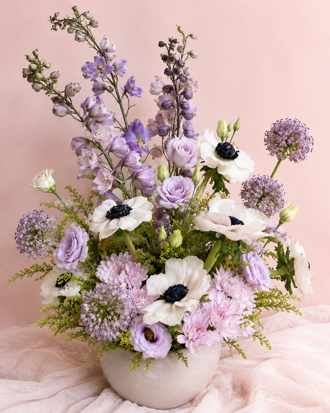 Lilac Breeze - Lavender &amp; White Garden-Style Flower Arrangement